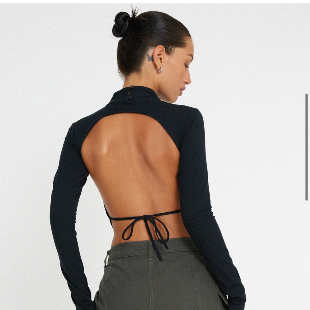 Motel/ Princess Polly. Open back crop top
